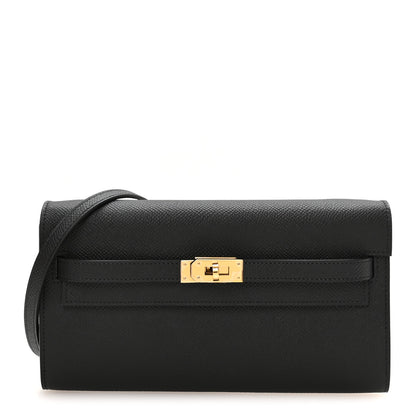 Hermes Epsom Kelly Wallet To Go Black 1 of 10