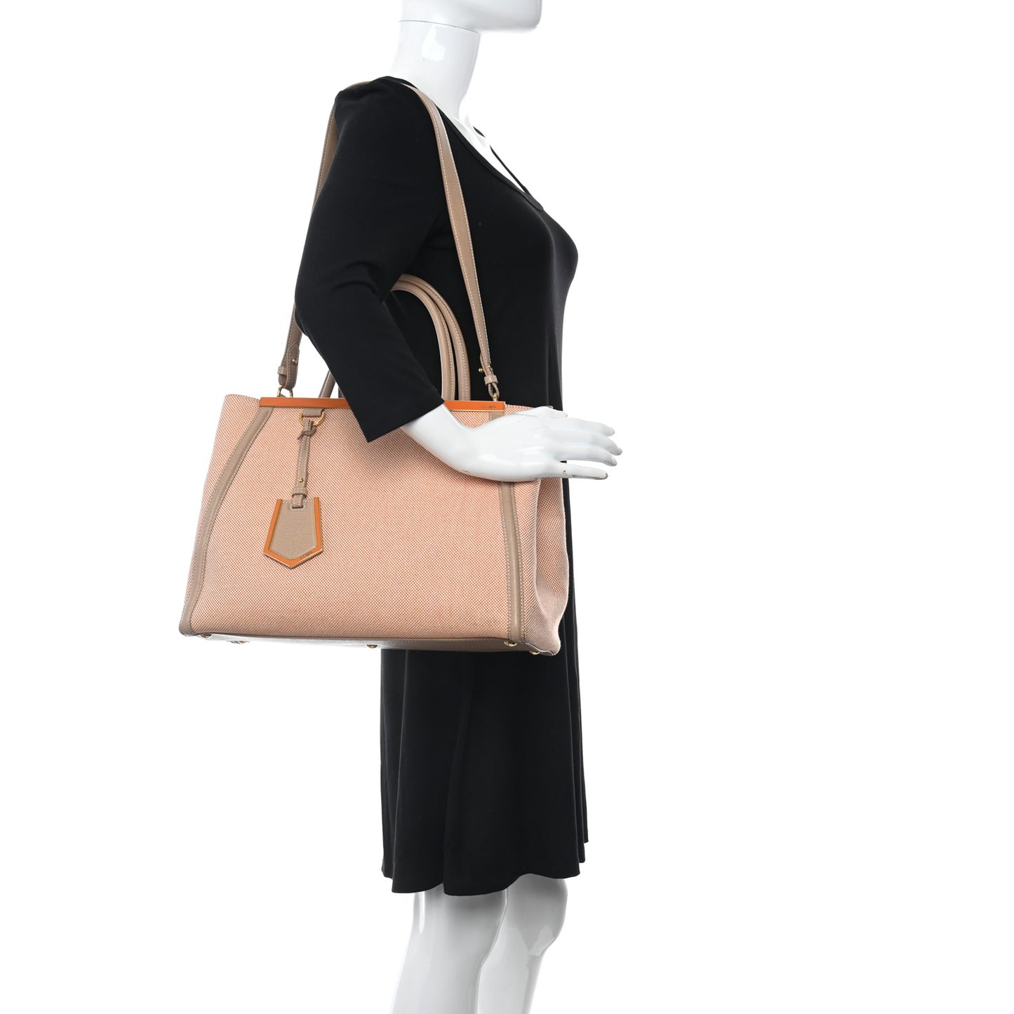 Canvas Vitello Regular 2Jours Tote Beige