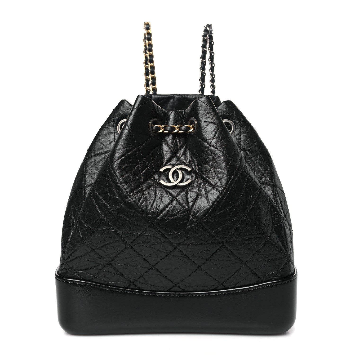 Chanel Aged Calfskin Quilted Small Gabrielle Backpack Black 1 of 10