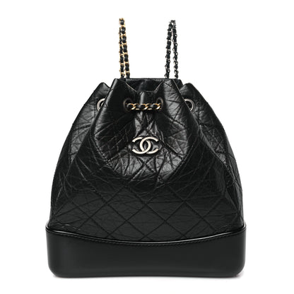 Chanel Aged Calfskin Quilted Small Gabrielle Backpack Black 1 of 10