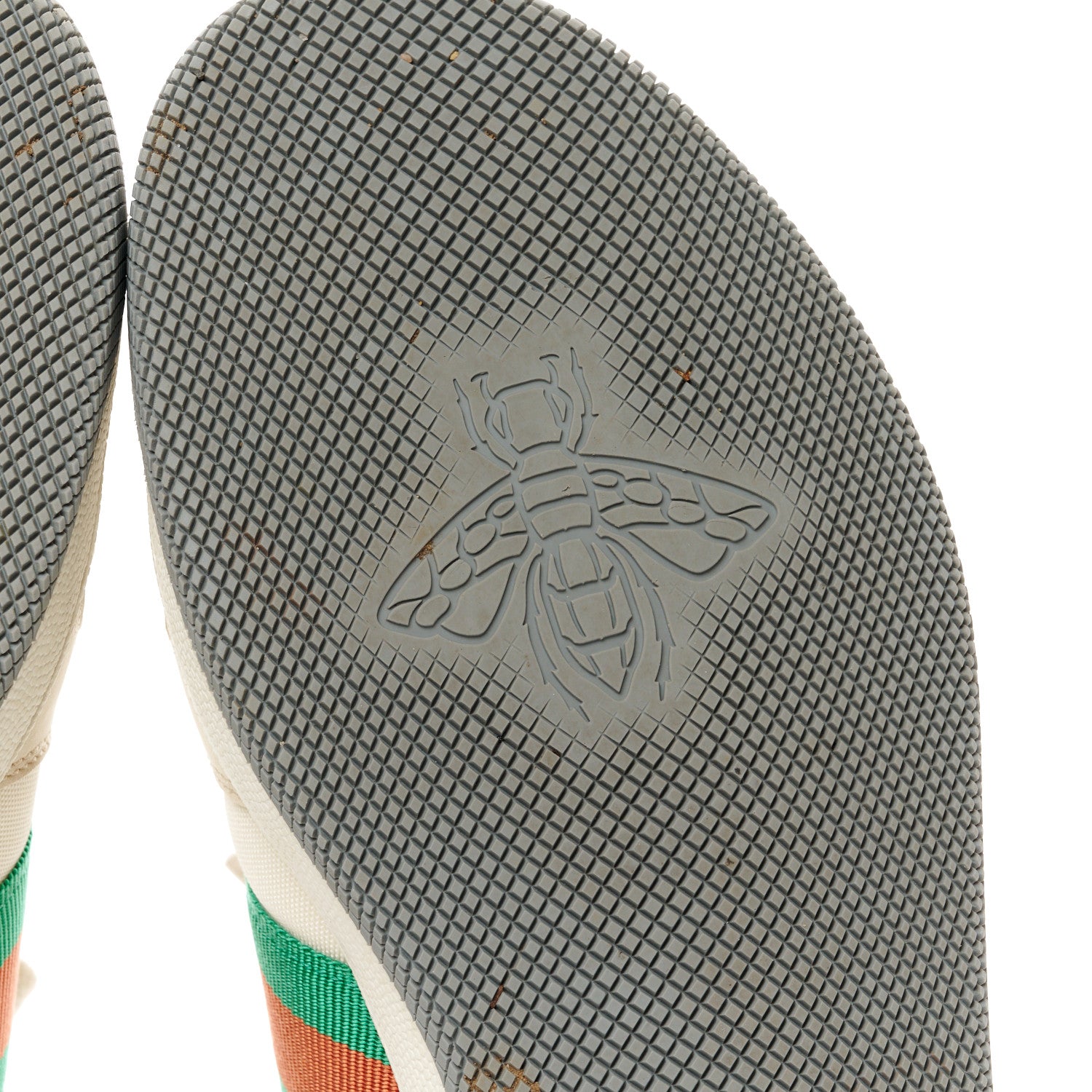 Gucci Nylon Nubuck Web Womens Screener Sneakers 36 Mystic White Dusty Milk 7 of 10