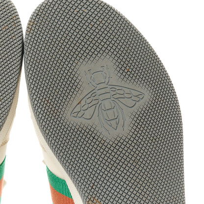 Gucci Nylon Nubuck Web Womens Screener Sneakers 36 Mystic White Dusty Milk 7 of 10
