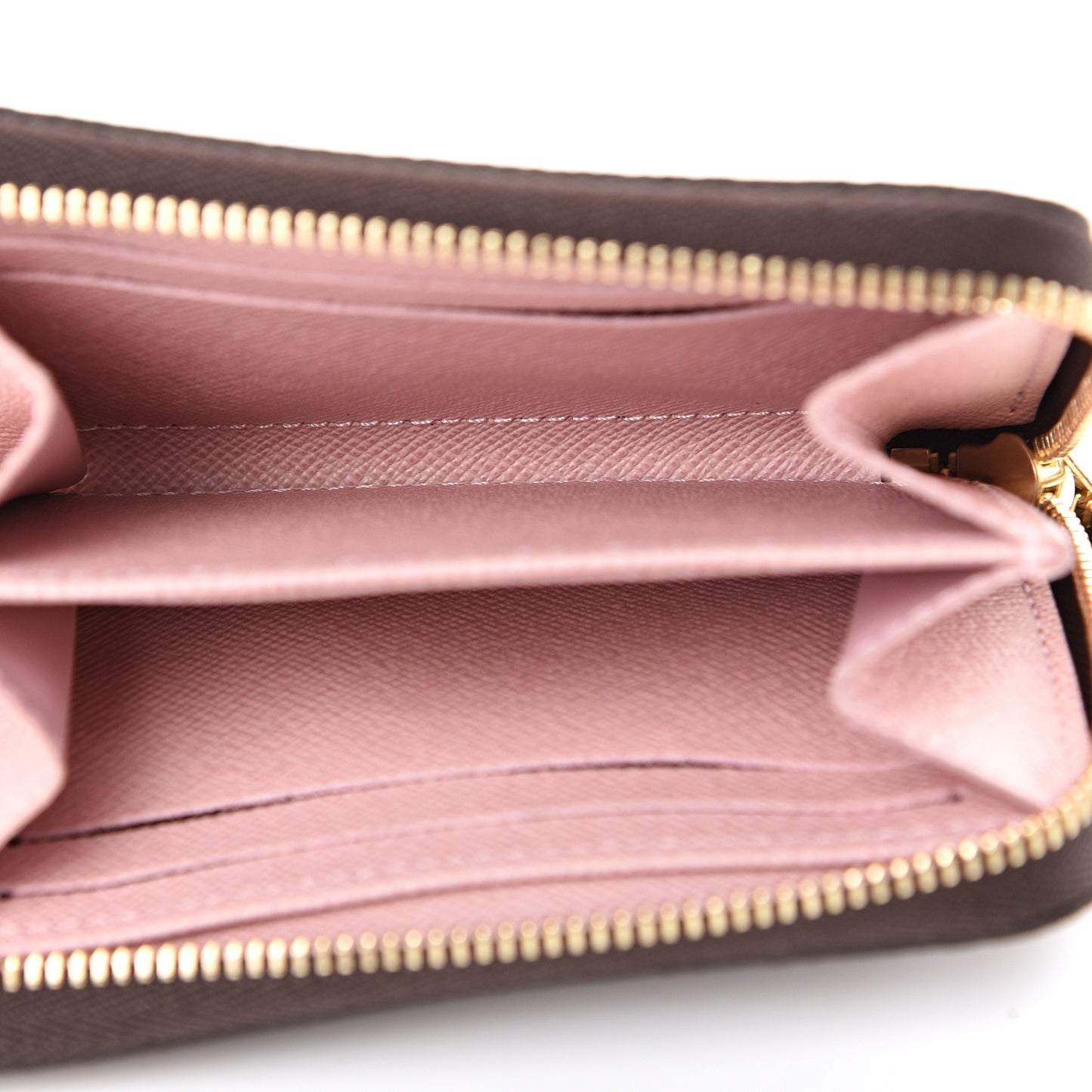Damier Ebene Zippy Coin Purse Rose Ballerine