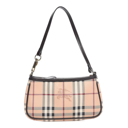 Burberry Haymarket Check Pochette Chocolate 1 of 7
