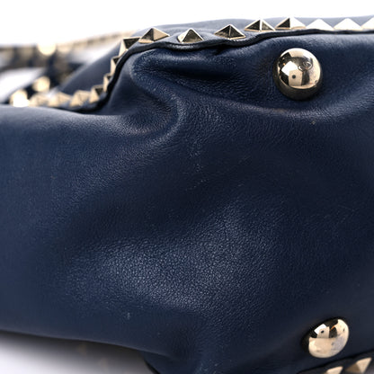 Valentino Garavani Vitello Medium Rockstud Tote Marine 21 of 33