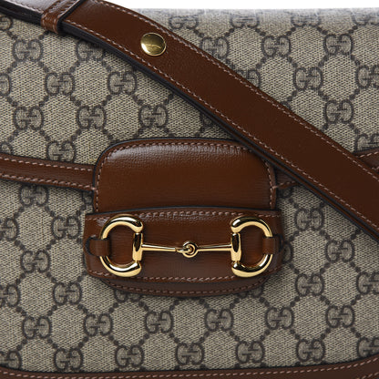 Gucci GG Supreme Monogram Horsebit 1955 Shoulder Bag Beige Brown Sugar 10 of 10