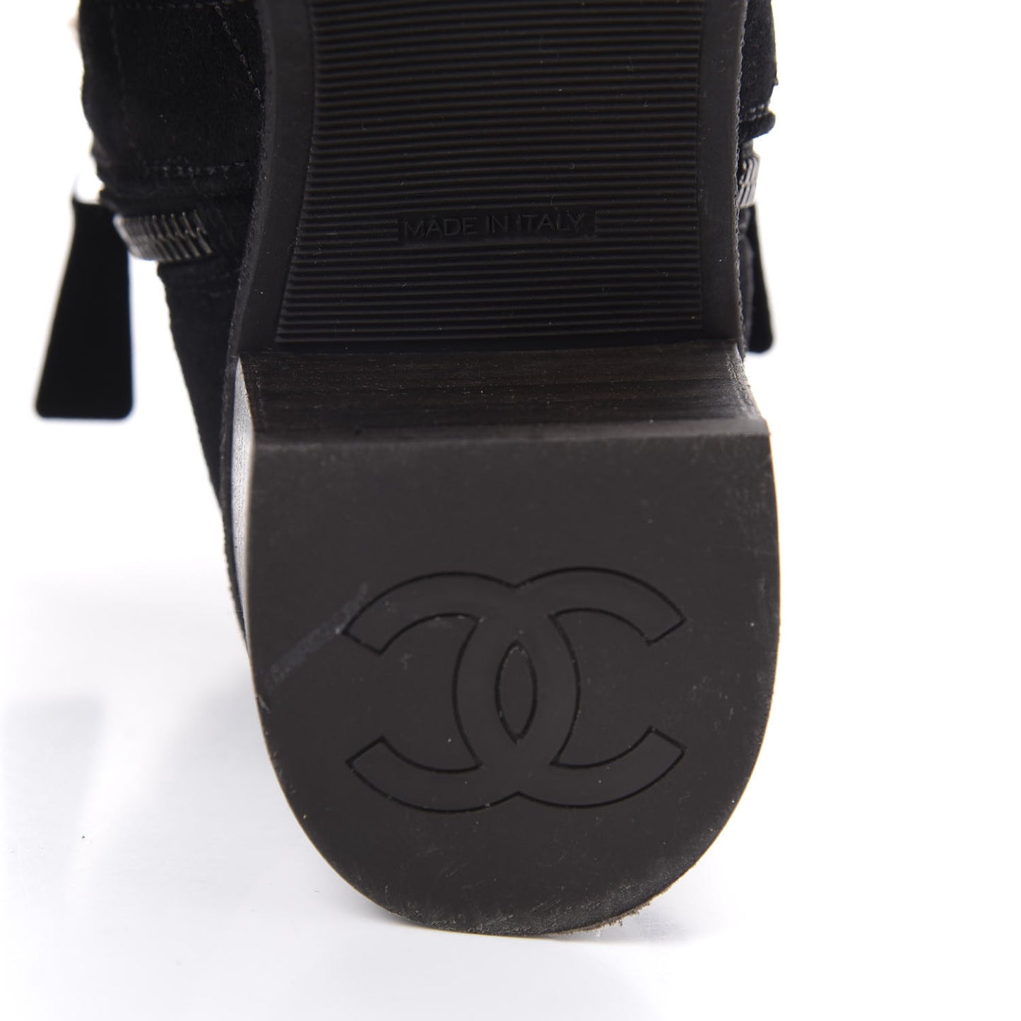 Suede Quilted Shearling Short Boots 36.5 Black