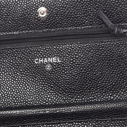 Chanel Caviar Quilted Wallet On Chain WOC Black 6 of 11