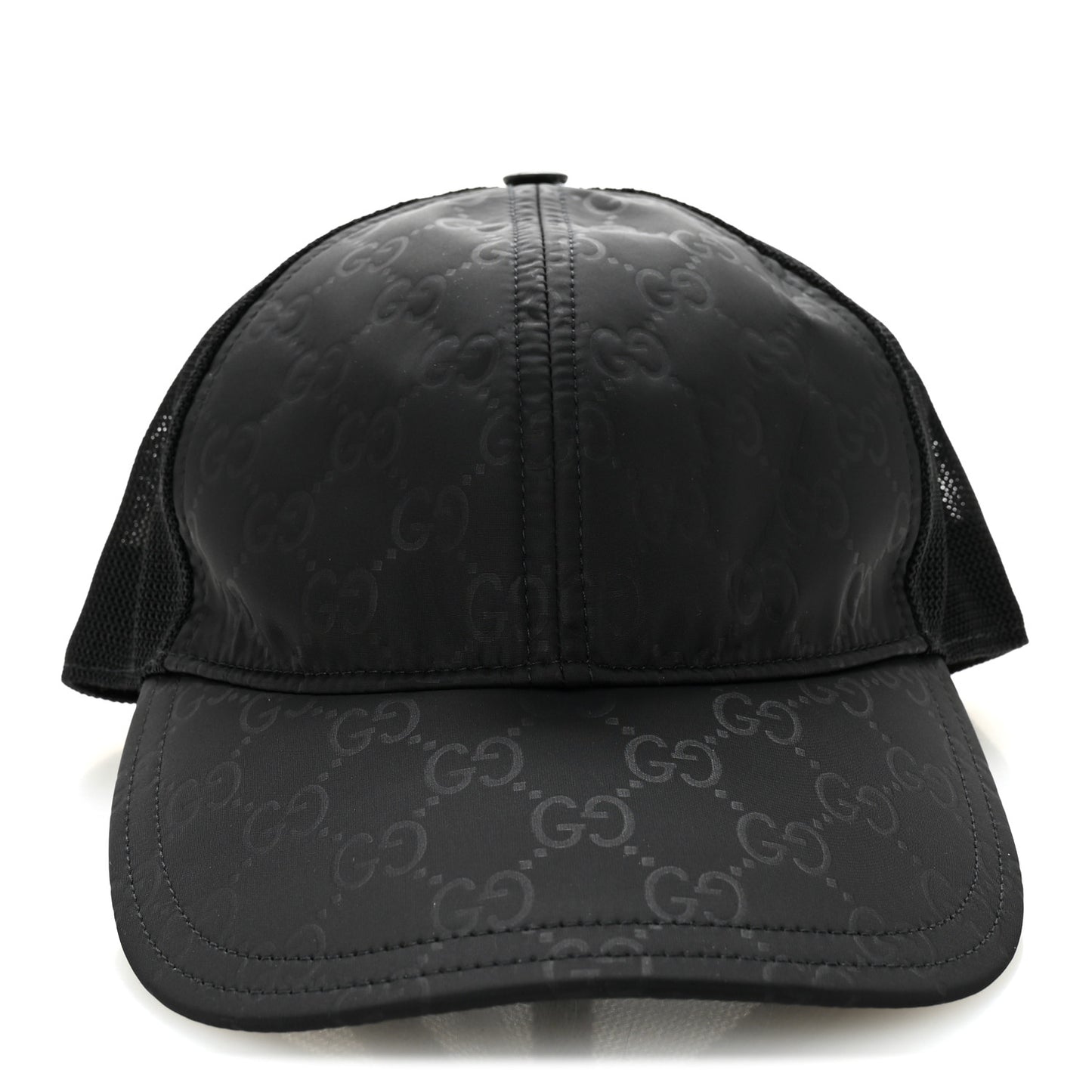 GG Supreme Monogram Baseball Hat S 57 Black