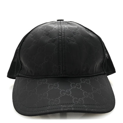 Gucci GG Supreme Monogram Baseball Hat S 57 Black 4 of 9