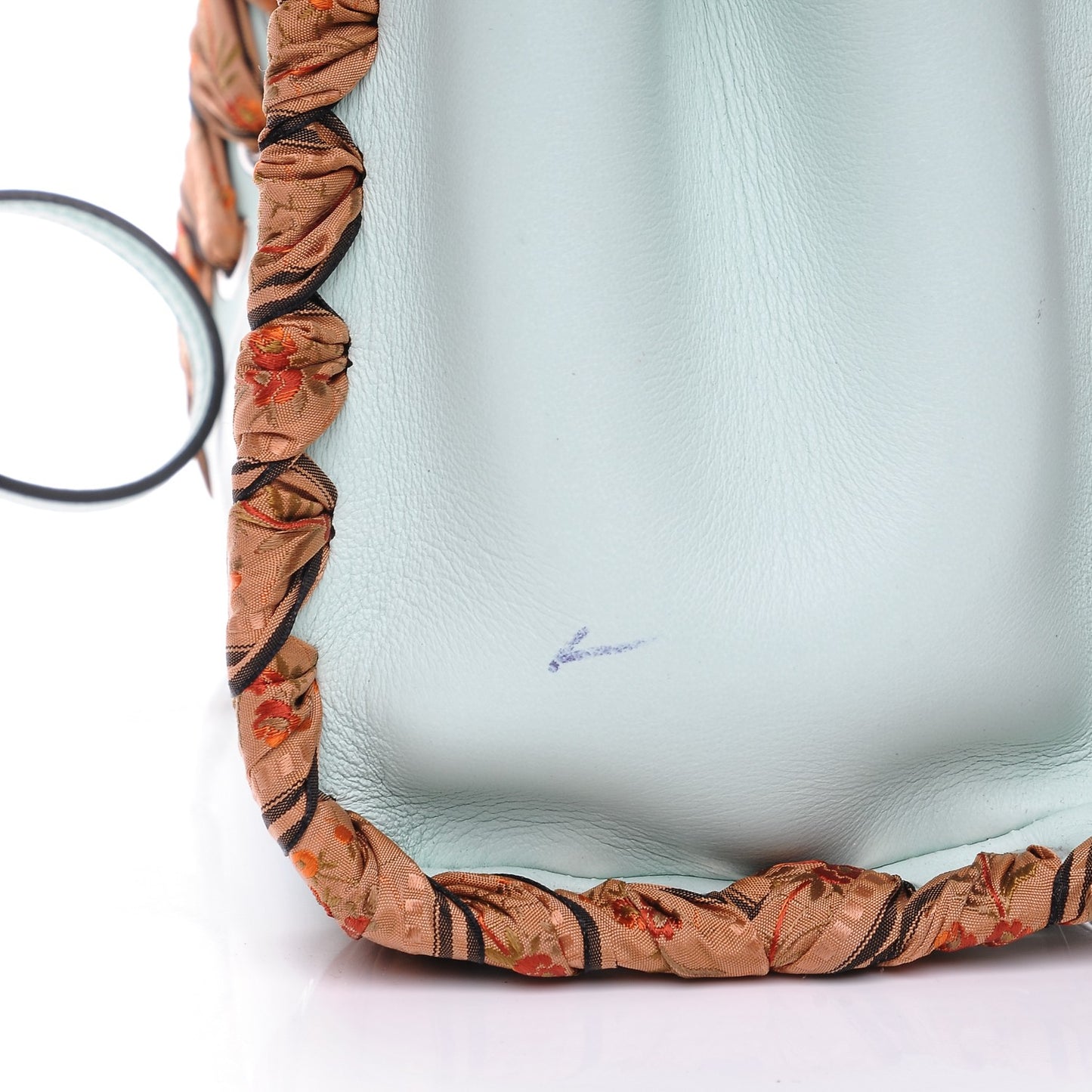 Nappa Ribbon Lace Up Mini Peekaboo Iconic Satchel Fairy Green
