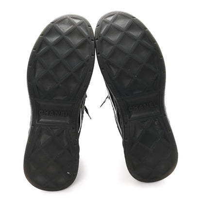 Chanel Fabric Suede Mens CC Sneakers 44 Black 6 of 9