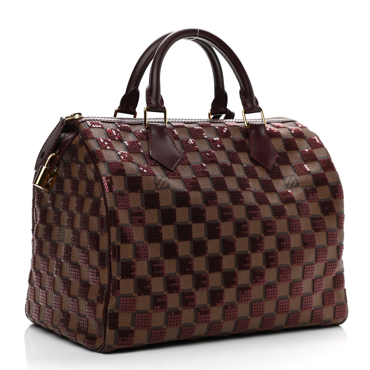 Louis Vuitton Damier Paillettes Speedy 30 Rouge 3 of 11