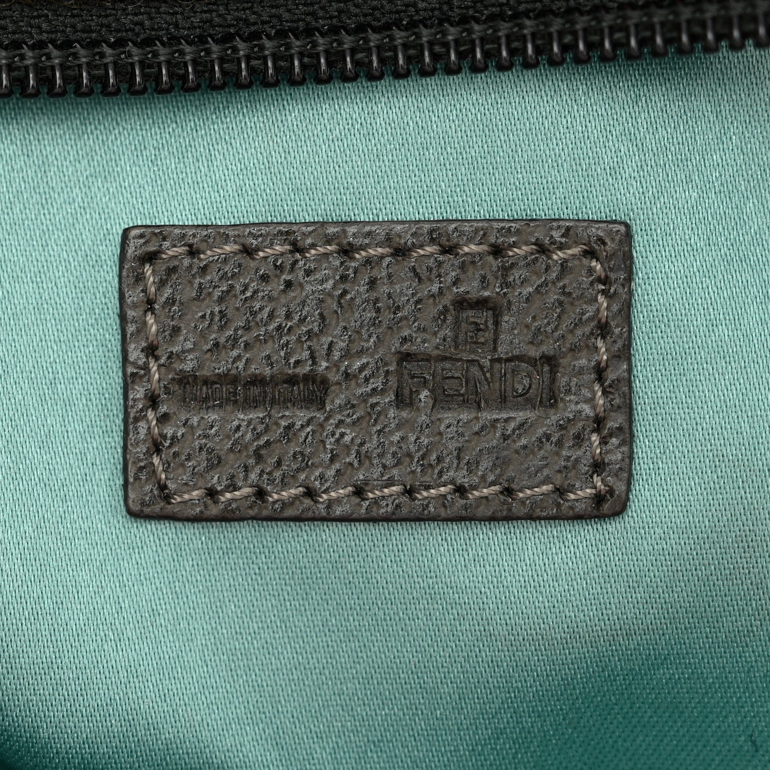 Fendi Zucca Cinghiale Medium Zip Code Shopping Tote Rosa Verde 6 of 10