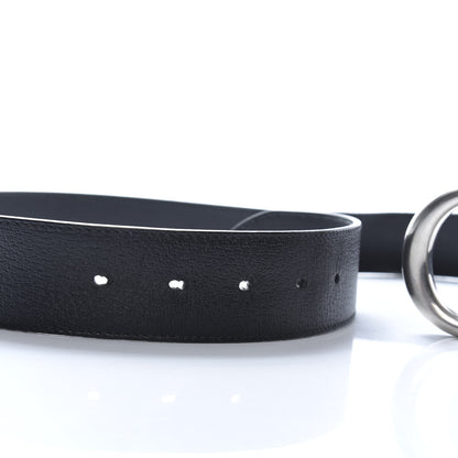 Gucci Textured Dollar Calfskin Nickel Double G 40mm Belt 90 36 Black 5 of 5