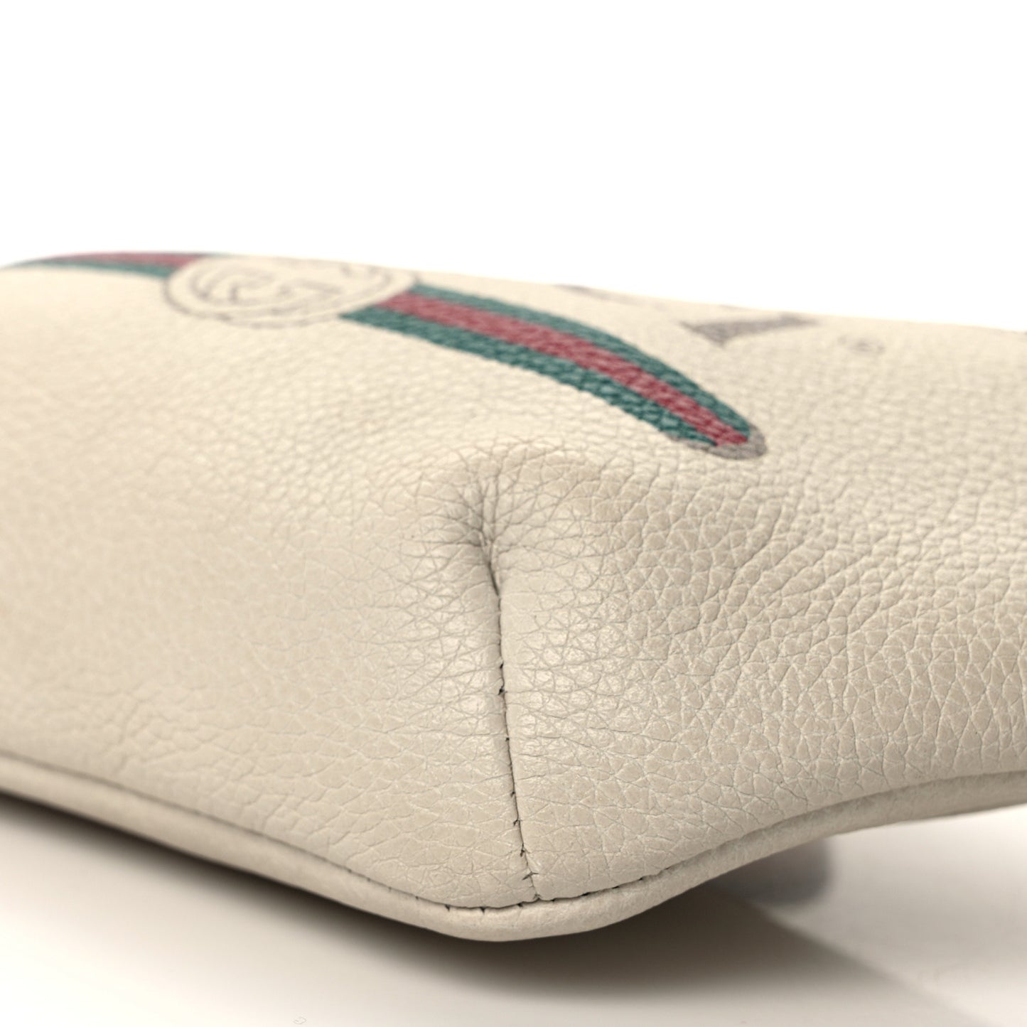 Grained Calfskin Small Logo Belt Bag White