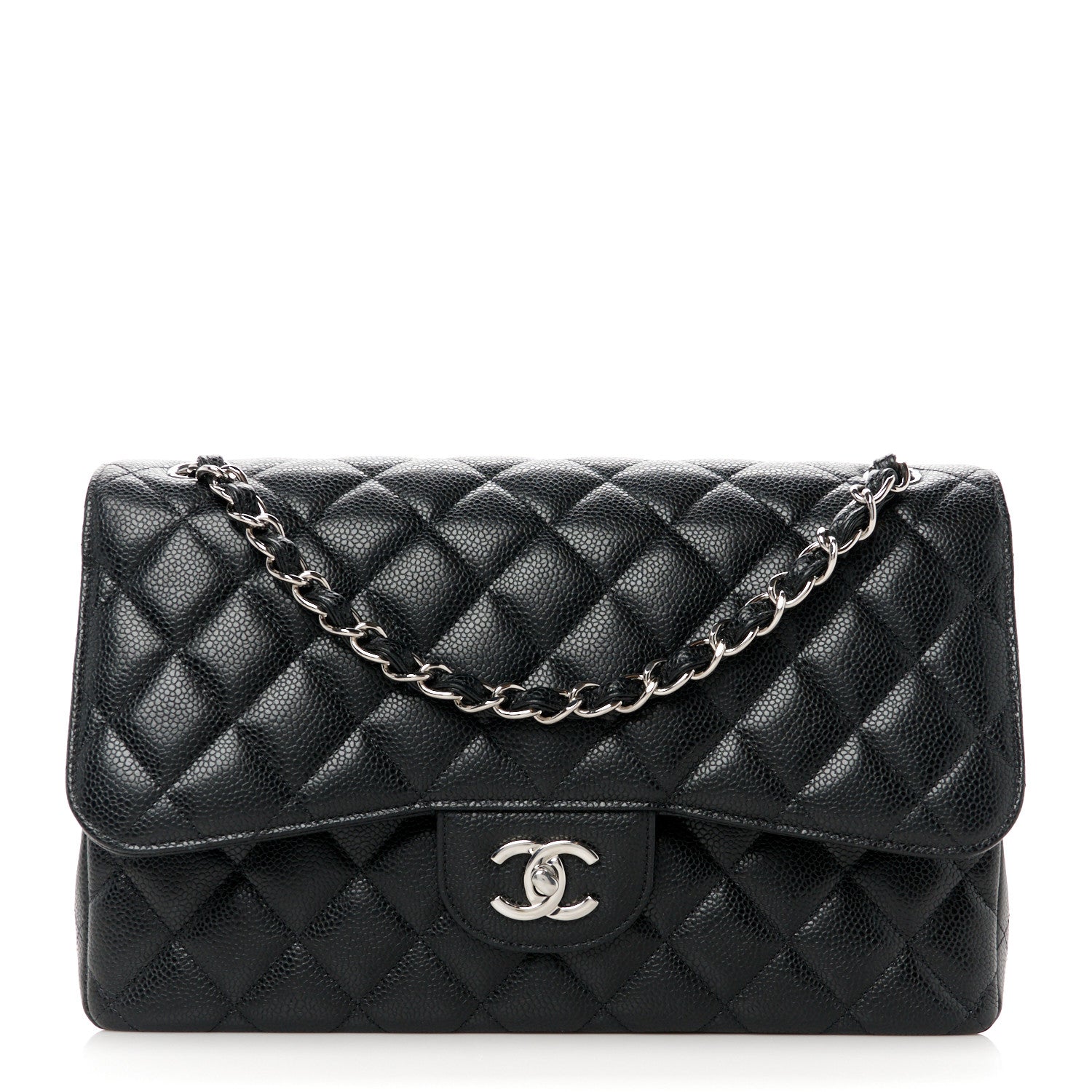 Chanel Caviar Quilted Jumbo Double Flap Black 1 of 11