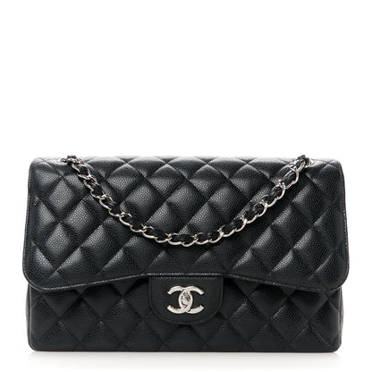 Chanel Caviar Quilted Jumbo Double Flap Black 1 of 11