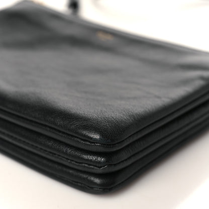 Celine Lambskin Small Trio Crossbody Bag Black 10 of 11