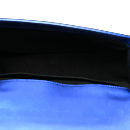 Chanel Metallic Patent Quilted Medium Boy Flap Blue 5 of 12