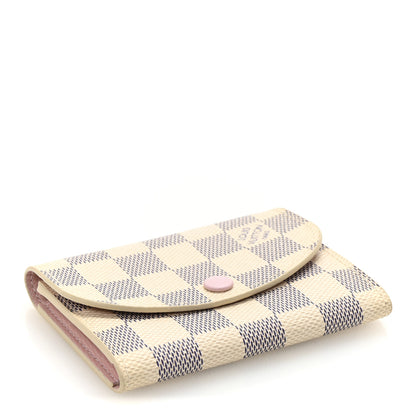 Louis Vuitton Damier Azur Rosalie Coin Purse Rose Ballerine 4 of 6