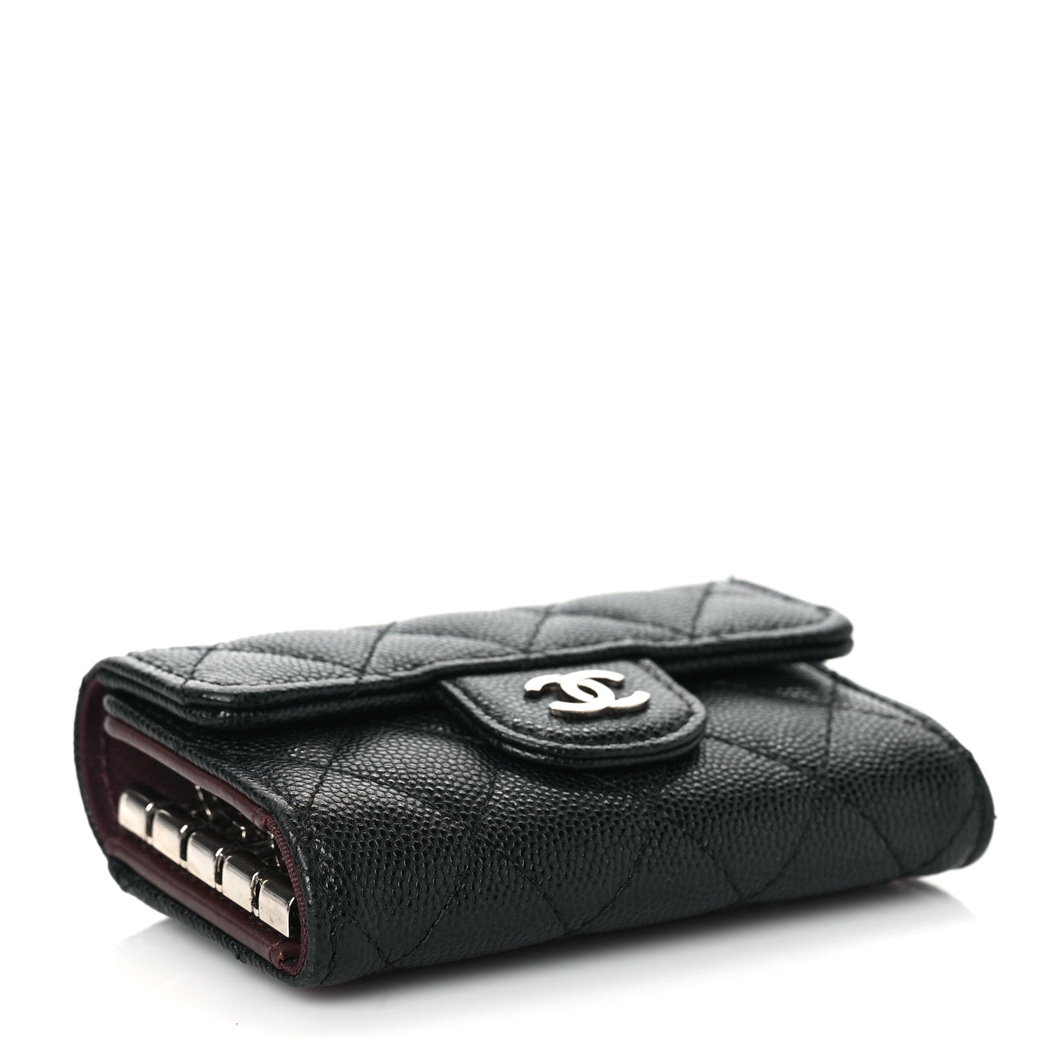 Chanel Caviar Quilted Classic 4 Key Holder Wallet Black 4 of 11