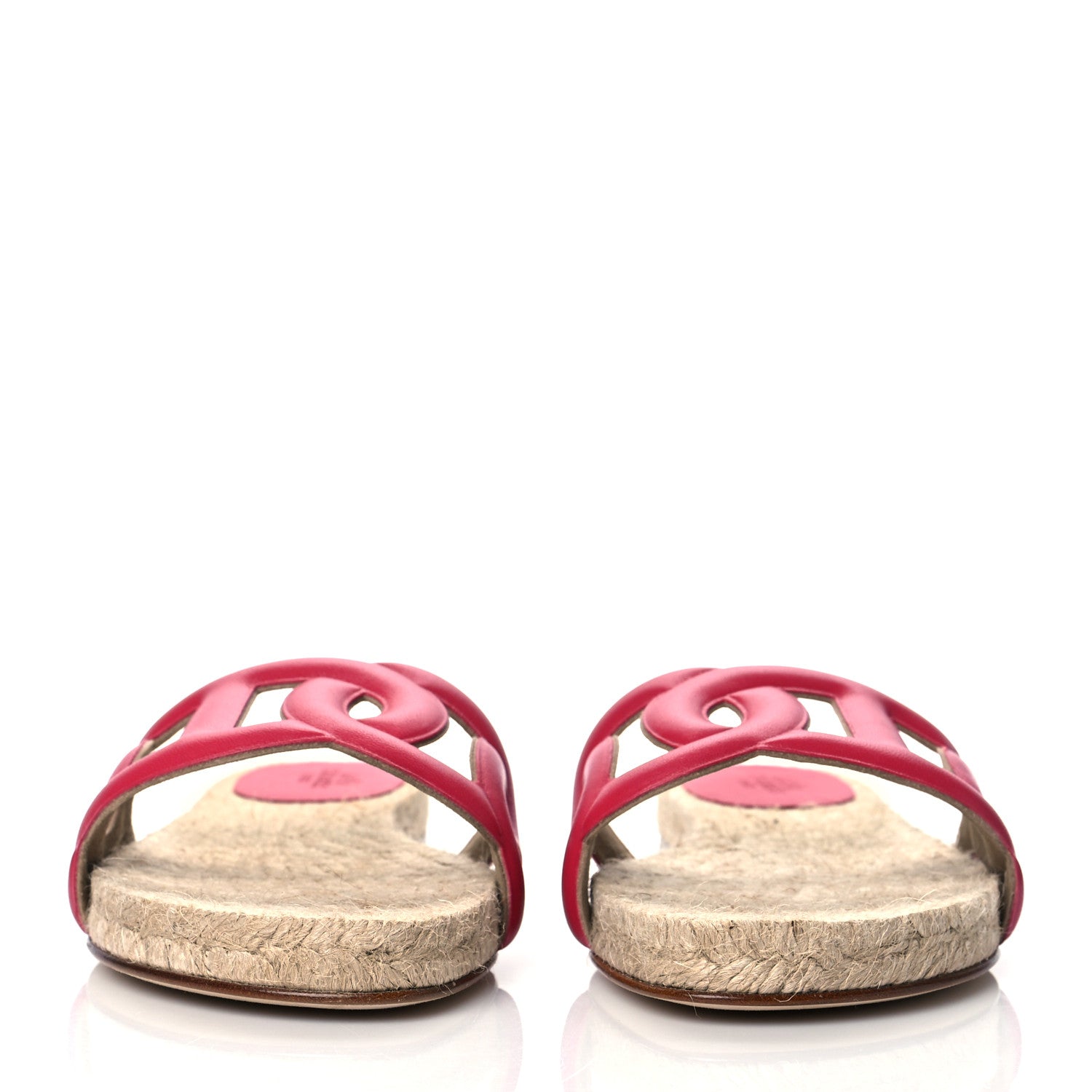 Hermes Nappa Famosa Espadrille Sandals 37 Rosa Framboise 2 of 7
