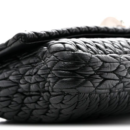 Miu Miu Nappa Matelasse Crystal Flap Clutch Black 14 of 23