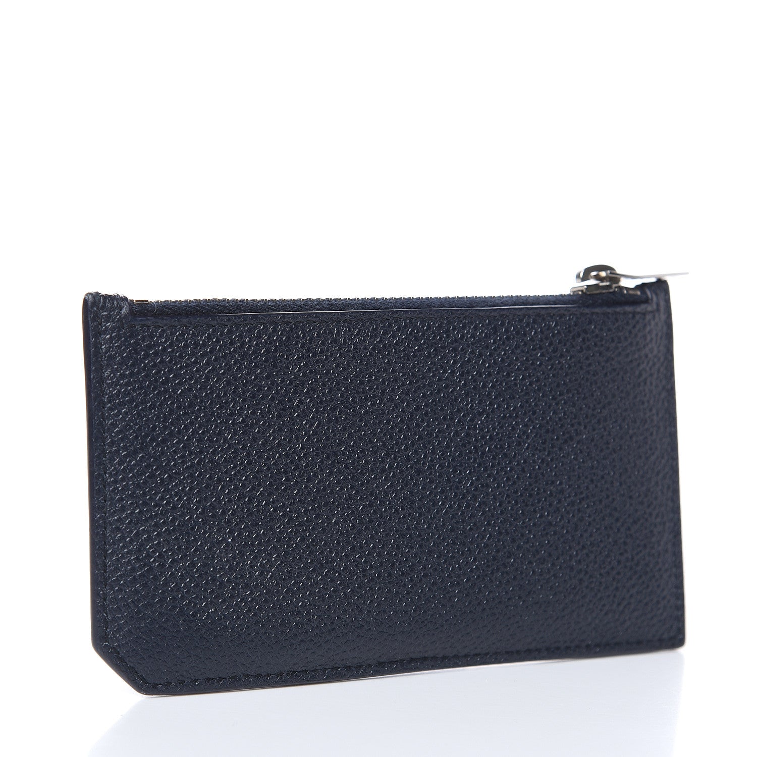 Saint Laurent Grained Calfskin 5 Fragments Zip Pouch Card Holder Deep Marine 4 of 7