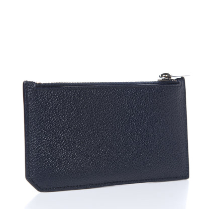 Saint Laurent Grained Calfskin 5 Fragments Zip Pouch Card Holder Deep Marine 4 of 7