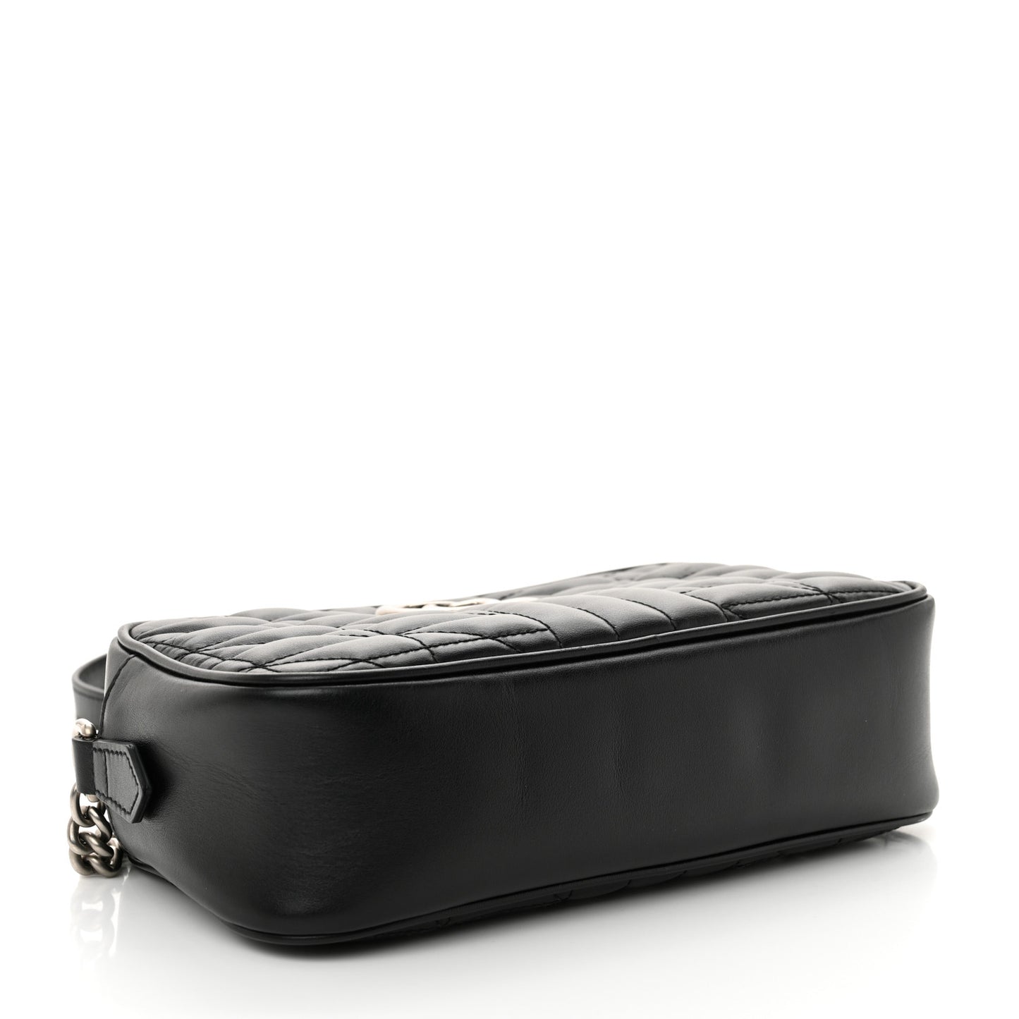 Calfskin Matelasse Aria Small GG Marmont Chain Shoulder Bag Black