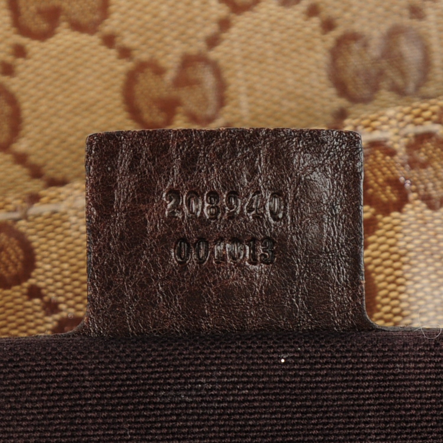 Gucci Crystal Monogram Medium Babouska Vertical Shopping Tote Dark Brown 7 of 9