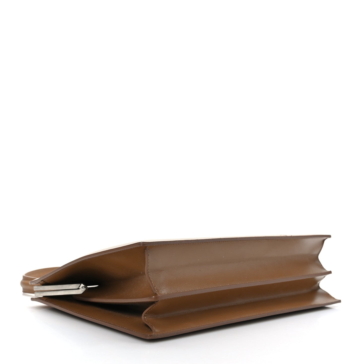 Patina Box Calfskin Medium Clasp Bag Light Camel