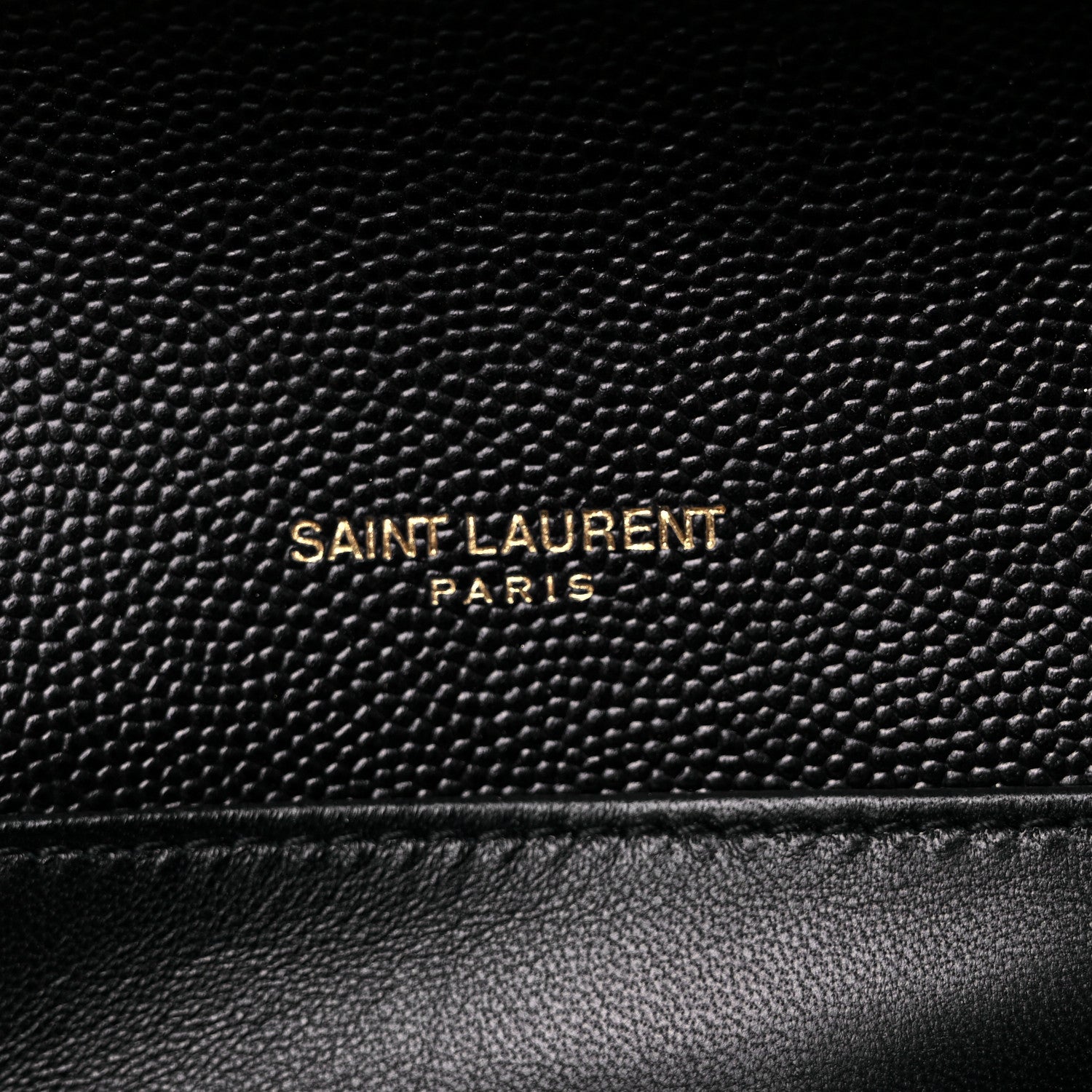 Saint Laurent Grain De Poudre Monogram Cassandra Chain Wallet Black 6 of 9