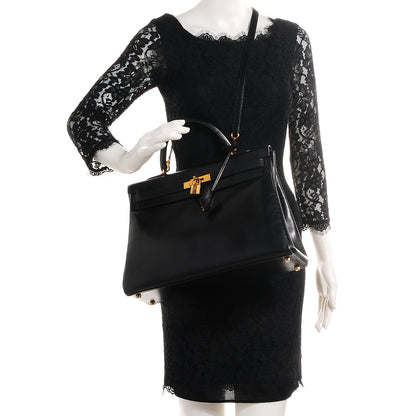 Hermes Box Kelly Retourne 32 Black 2 of 29