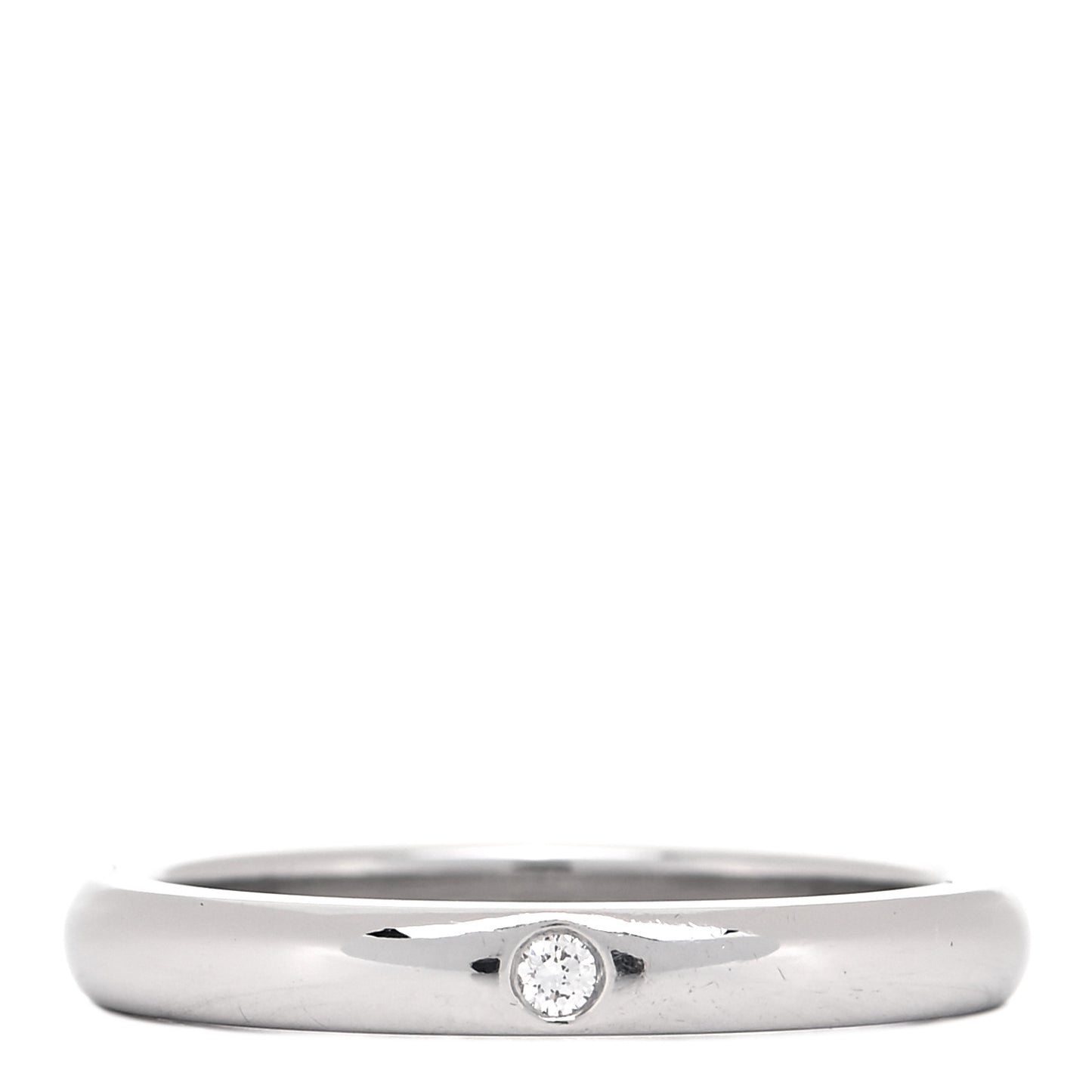 Platinum Diamond Elsa Peretti Band Ring 53 6.5