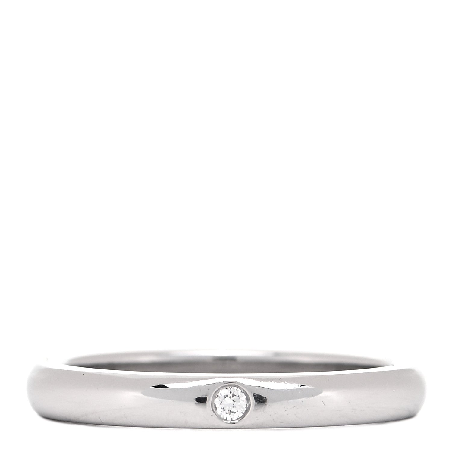 Tiffany Platinum Diamond Elsa Peretti Band Ring 53 6.5 1 of 5