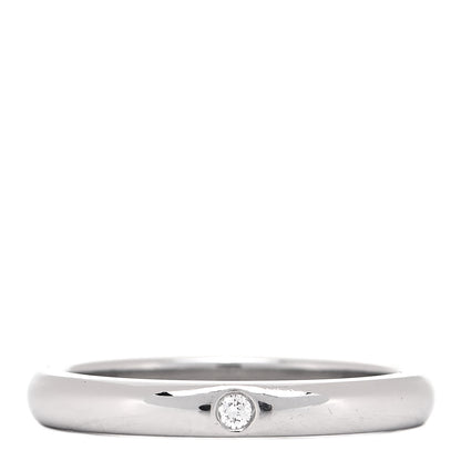 Tiffany Platinum Diamond Elsa Peretti Band Ring 53 6.5 1 of 5