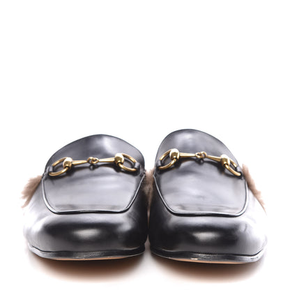 Gucci Calfskin Fur Mens Princetown Slippers 10 Black 2 of 15