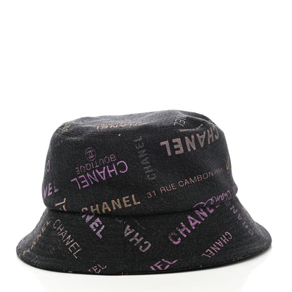 Chanel Denim Mood Cloche Bucket Hat S Black 6 of 8