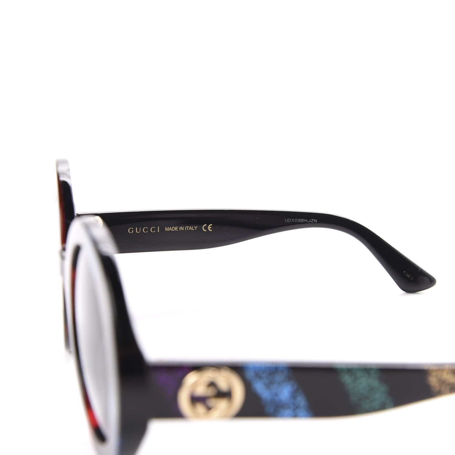 Gucci Acetate Round Glitter GG0319S Sunglasses Rainbow 5 of 8