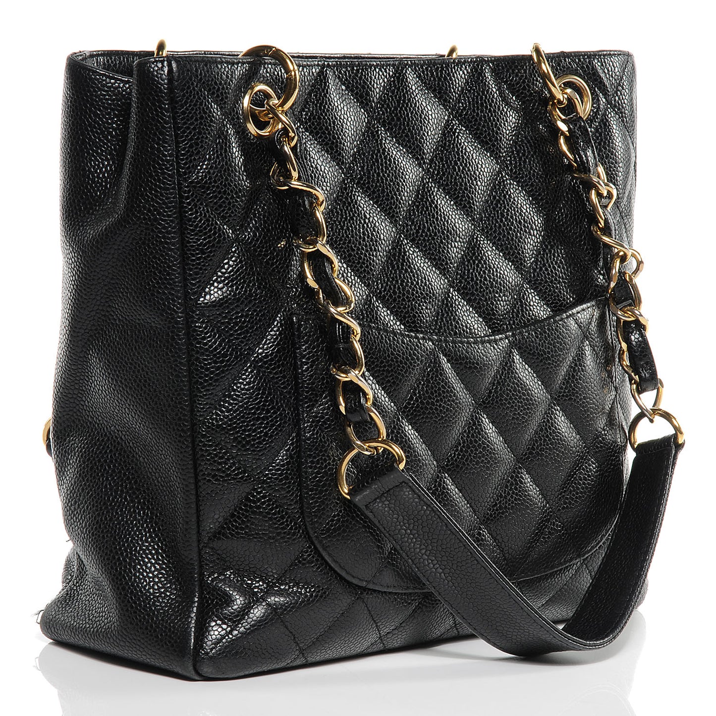 Caviar Petit Shopping Tote PST Black