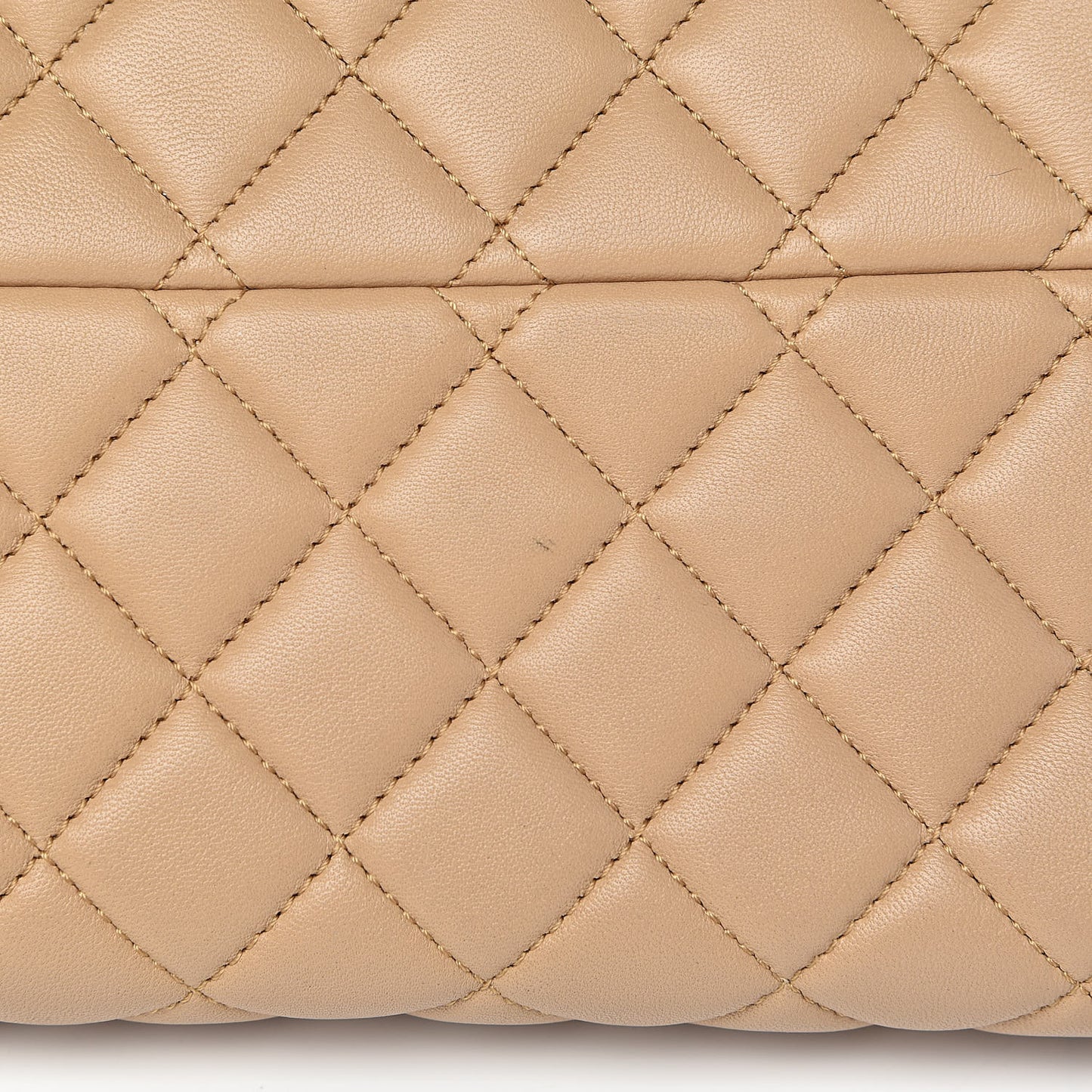 Lambskin Quilted Medium Just Mademoiselle Beige