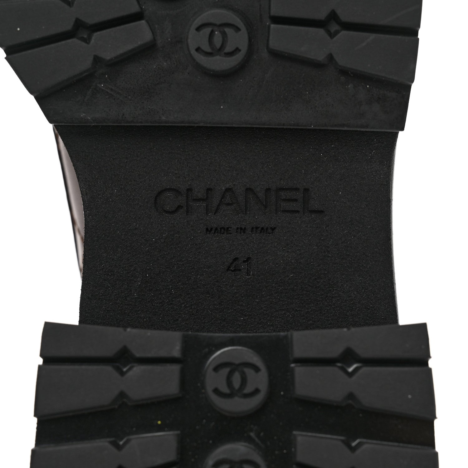 Chanel Calfskin Quilted CC Mocassin Loafers 41 Brown 6 of 8