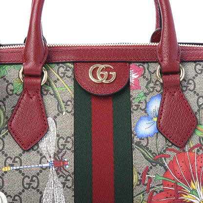 Gucci GG Supreme Monogram Flora Web Medium Ophidia Boston Red 12 of 12