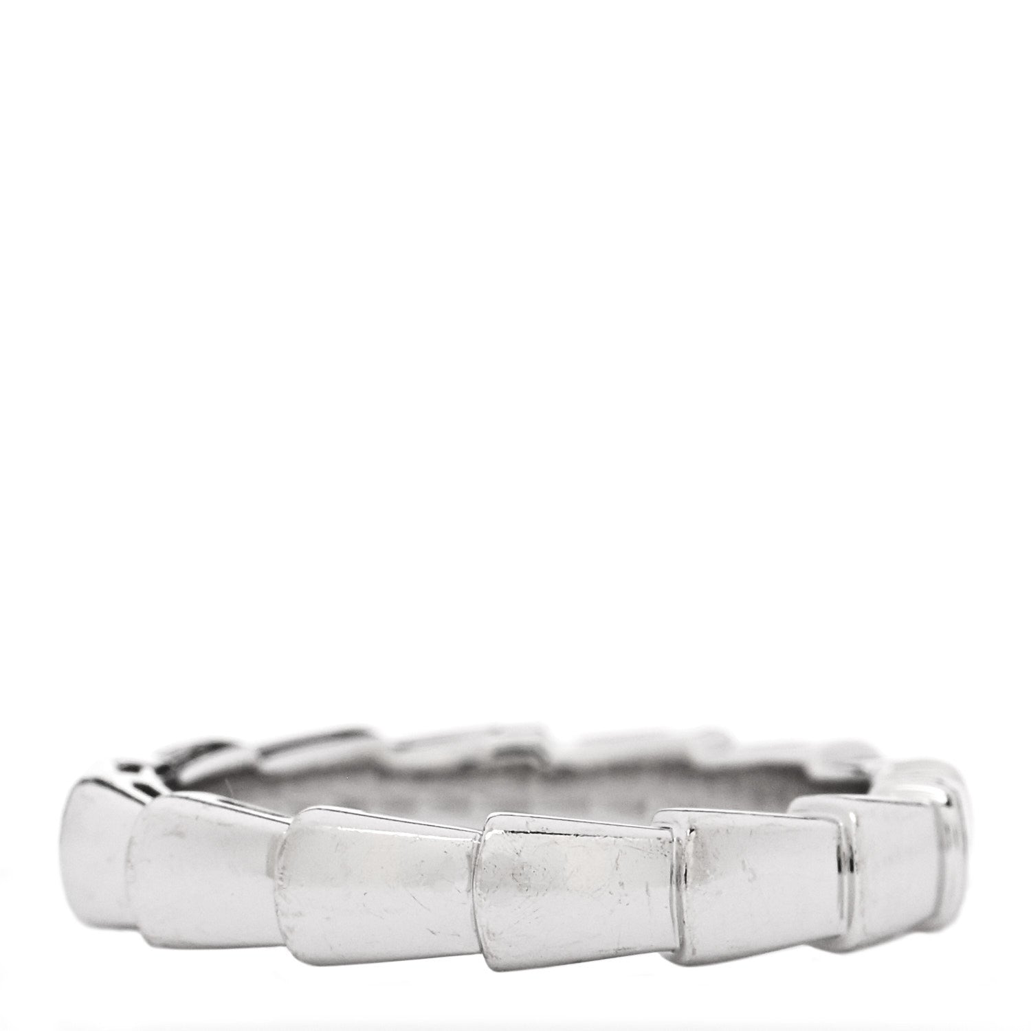 Bulgari 18K White Gold Serpenti Viper Band Ring 52 6 3 of 6