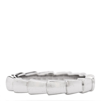 Bulgari 18K White Gold Serpenti Viper Band Ring 52 6 3 of 6