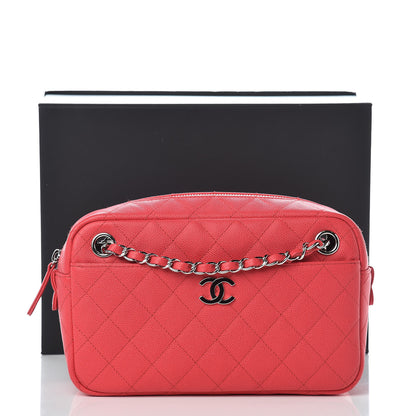 Chanel Caviar Quilted Camera Case Dark Pink 11 of 11