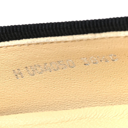 Chanel Lambskin Cap Toe CC Uniform Ballerina Flats 38.5 Black 38.5 Black 9 of 9