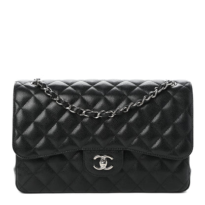 Chanel Caviar Quilted Jumbo Double Flap Black 1 of 10